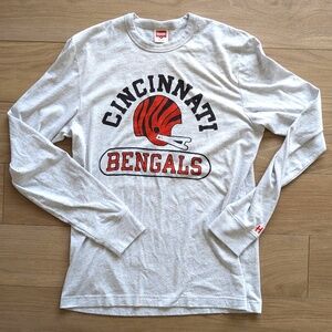 Homage Cincinnati Bengals Throwback Helmet Long Sleeve Tee Size M